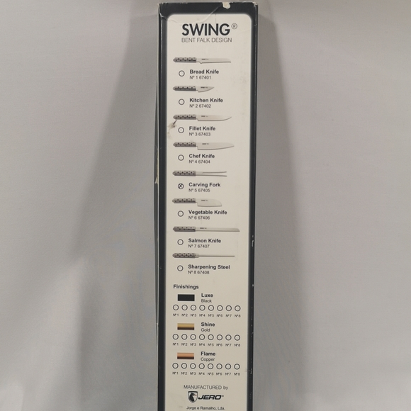 New in Box JERO Portugal Carving Fork, Swing Bent Falk Design, 17cm - Picture 5 of 6